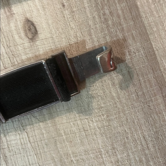 Chico’s Silver Hardware Stretch Hook Genuine Leather Hip Belt Sz L - Picture 6 of 8